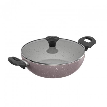 WALTON WOK PAN WITH GLASS LID MULTICOLOR 24CM