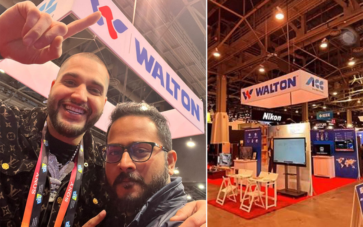 Popular social media influencer impressed  by Walton Pavilion at CES in America
