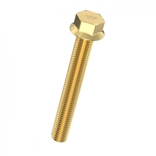 M12-1.25 X 40mm Hex Flange Bolt – ISO Grade 10.9, JIS B1189, Partially Threaded, Zinc-Plated Carbon Steel, 17mm Flange Head, 1pc