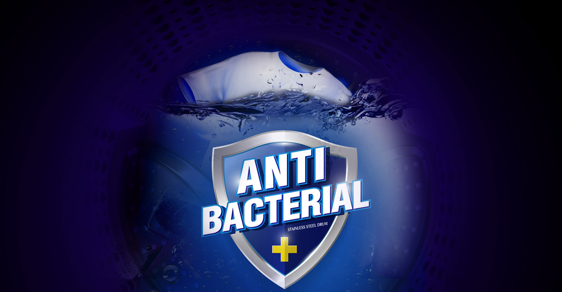 WWM-AFT80W Feature - Antibacterial Integrated SS drum
