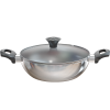 Walton Vibrant Wok Pan with Glass Lid 24cm