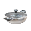 Walton Vibrant Wok Pan with Glass Lid 24cm