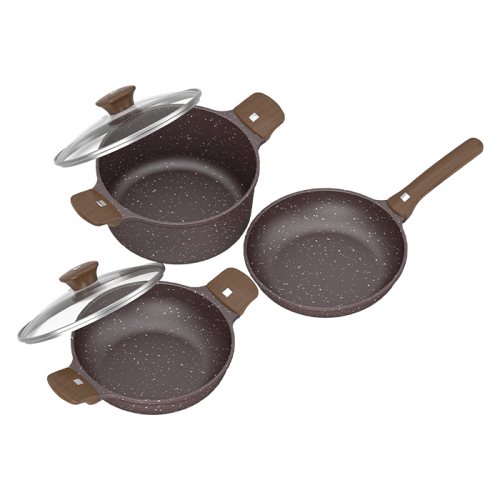 WALTON Die Cast Ceramic Coated Cookware 5 In 1 Combo WCW-COMD50