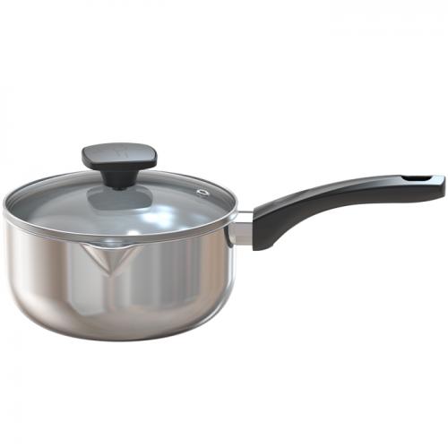 WALTON Vibrant Milk Pan with Glass Lid 18cm (WCW-MGV18)